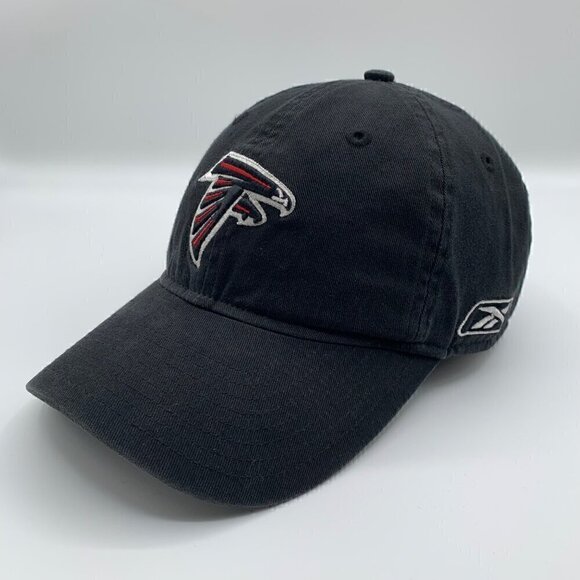 Atlanta Falcons NFL Black Reebok Relaxed Fit Fitted Hat Mens Medium - Picture 1 of 5